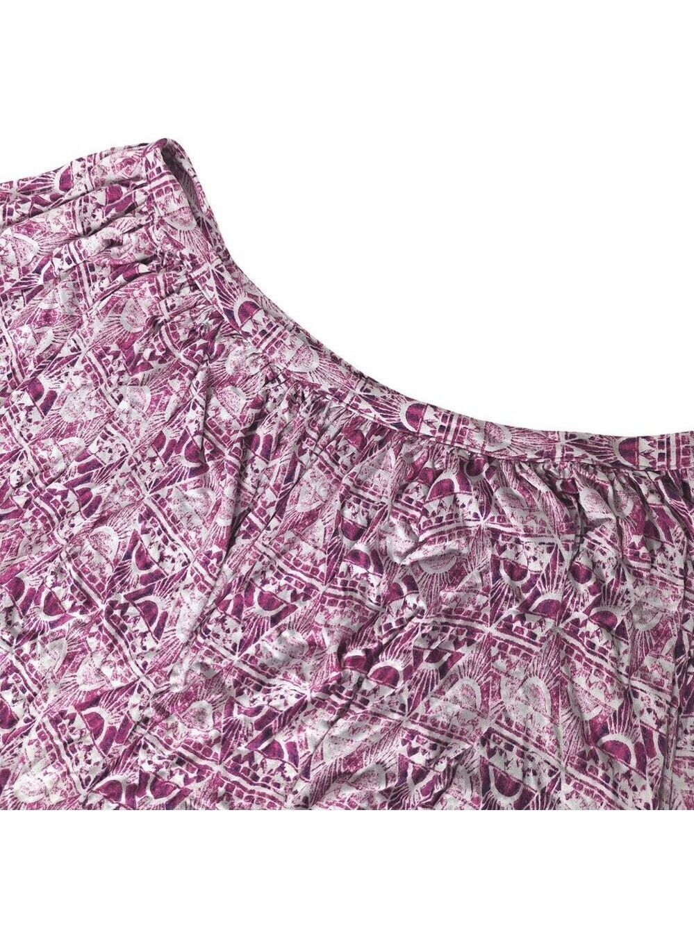 Free People Ocean Avenue One Shoulder Top Medium Purple White